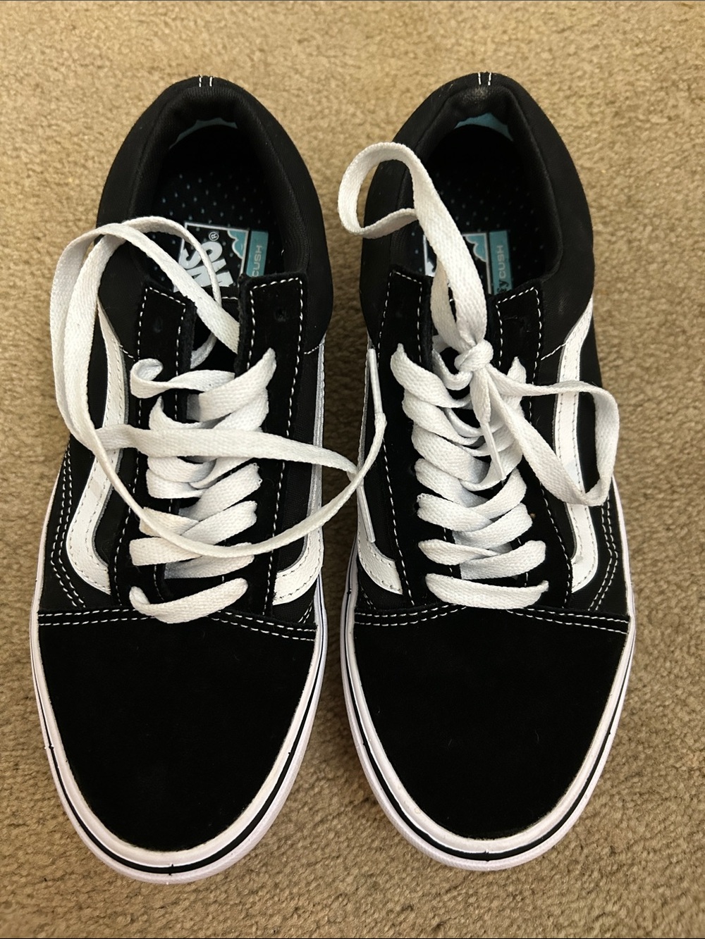 Black and white Vans